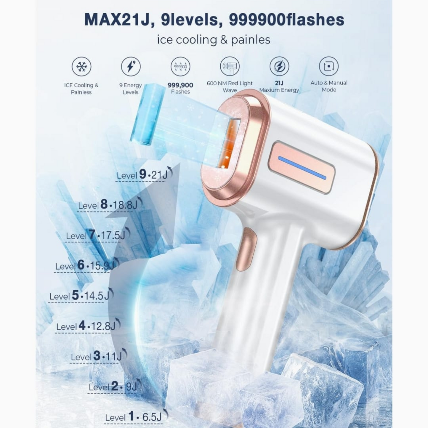 DEPILADORA LÁSER IPL VIVAEASE +  GEL CONDUCTOR GRATIS