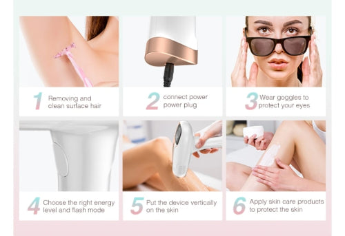 DEPILADORA LÁSER IPL TYHGSF + GEL CONDUCTOR