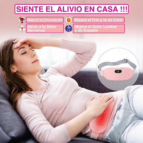 🔥CINTURÓN MASAJEADOR TÉRMICO PARA CÓLICOS🔌💖