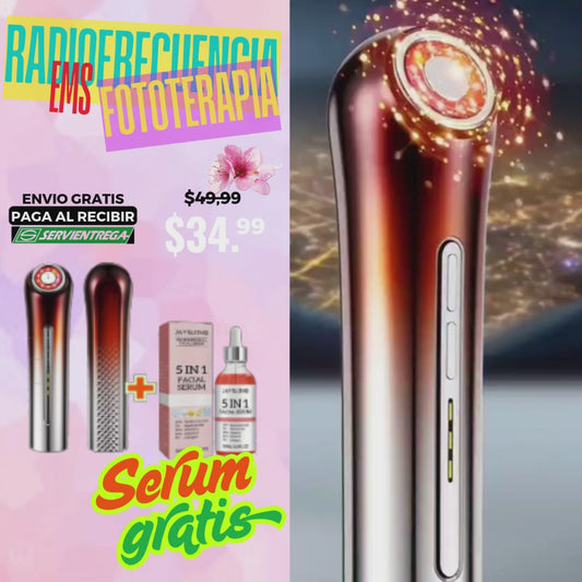 DISPOSITIVO MICROCORRIENTE EMS+ FOTOTERAPIA LED.